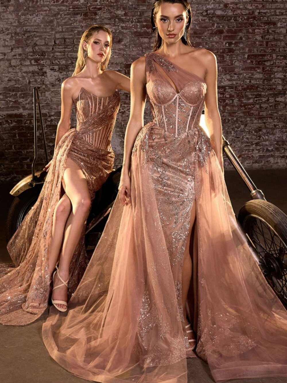 NEW MOCHA GOLD Evening Gown Floor Length Formal Elegant Stunning J869